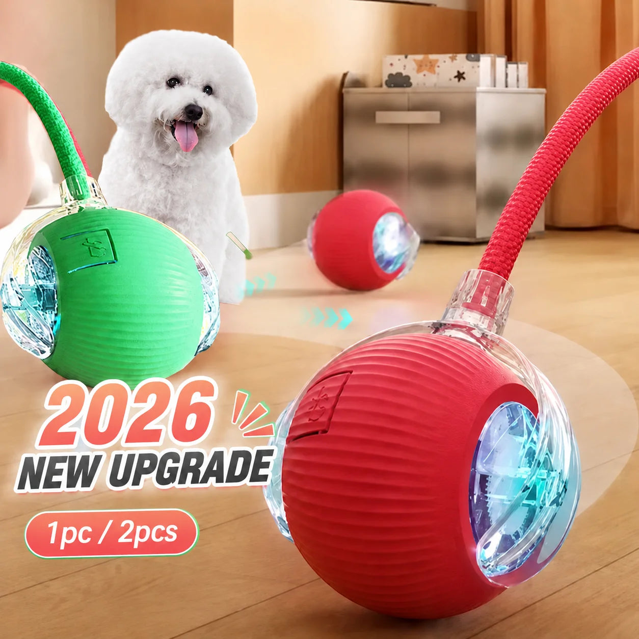 Interactive Self-Rolling Dog Ball